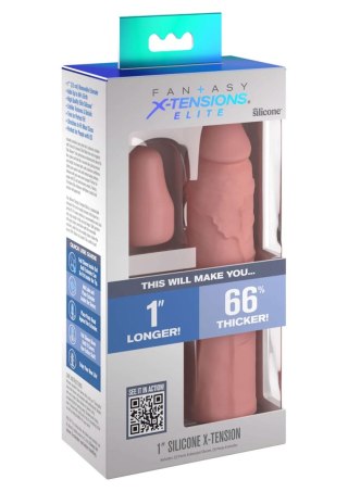 Sleeve 7 Inch + 1 Inch Plug Light skin tone Pipedream