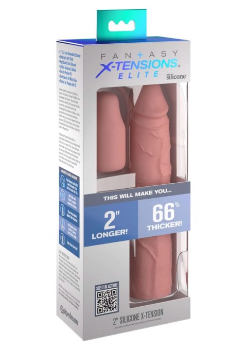 Sleeve 8 Inch + 2 Inch Plug Light skin tone Pipedream Sleeve 8 Inch + 2 Inch Plug Light skin tone Pipedream