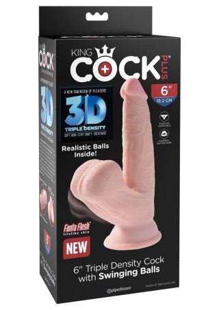 3D Cock Swinging Balls 6 inch Light skin tone Pipedream