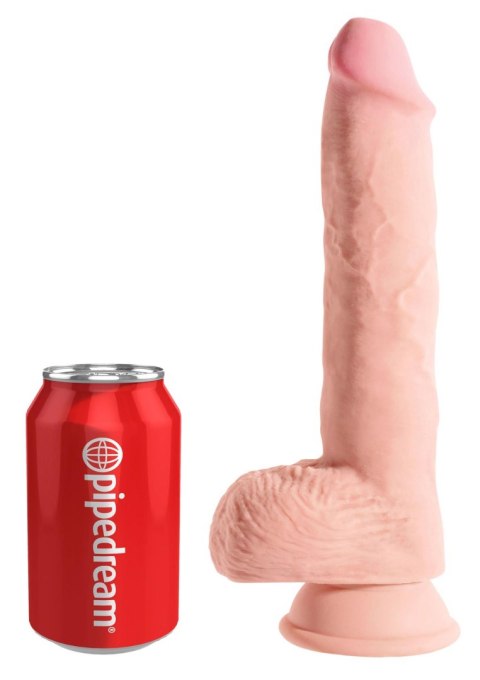 3D Fat Cock with Balls 10 inch Light skin tone Pipedream