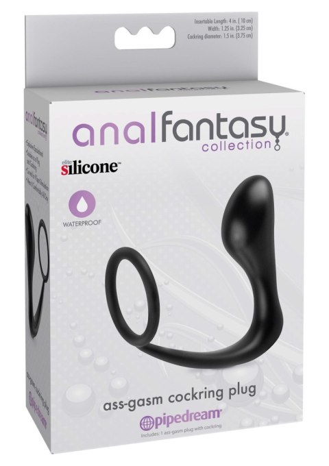 Ass-Gasm Cockring Plug Black Pipedream Ass-Gasm Cockring Plug Black Pipedream