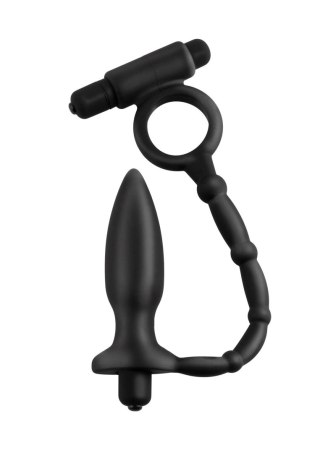 Ass-Kicker with Cockring Black Pipedream
