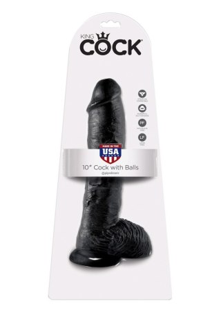 Cock 10 Inch With Balls Black Pipedream