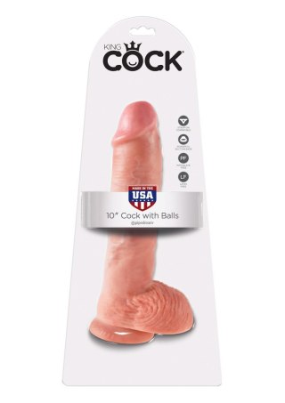 Cock 10 Inch With Balls Light skin tone Pipedream