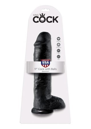 Cock 11 Inch With Balls Black Pipedream