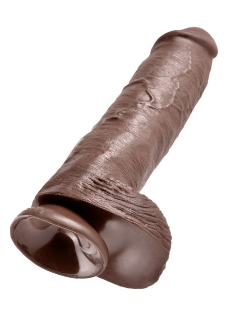 Cock 11 Inch With Balls Brown skin tone Pipedream Cock 11 Inch With Balls Brown skin tone Pipedream