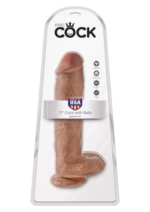 Cock 11 Inch With Balls Caramel skin tone Pipedream Cock 11 Inch With Balls Caramel skin tone Pipedream