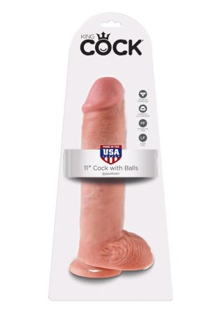 Cock 11 Inch With Balls Light skin tone Pipedream