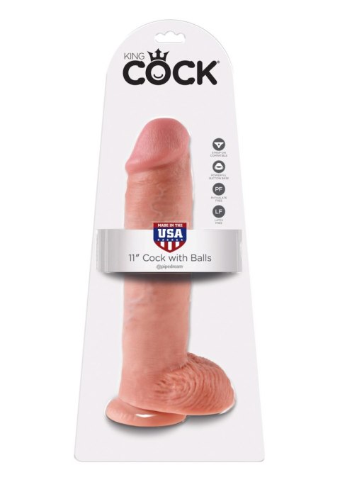 Cock 11 Inch With Balls Light skin tone Pipedream Cock 11 Inch With Balls Light skin tone Pipedream
