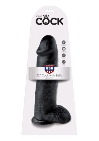 Cock 12 Inch With Balls Black Pipedream