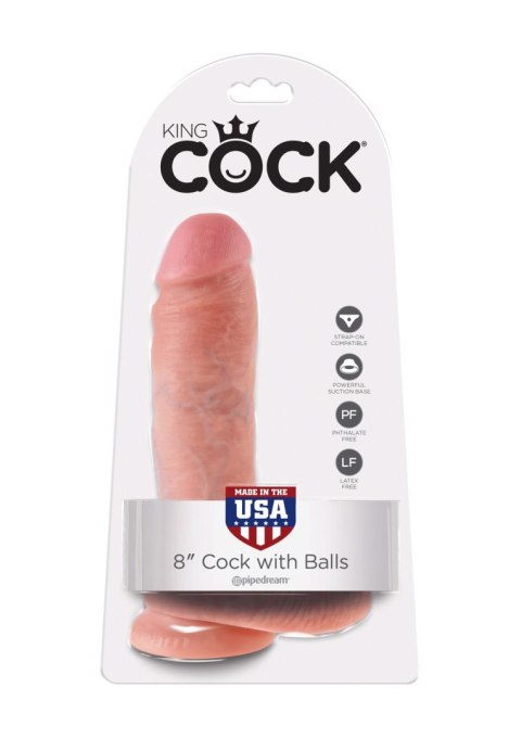Cock 8 Inch With Balls Light skin tone Pipedream Cock 8 Inch With Balls Light skin tone Pipedream