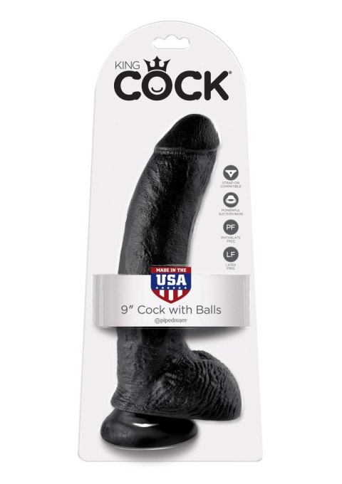 Cock 9 Inch With Balls Black Pipedream Cock 9 Inch With Balls Black Pipedream