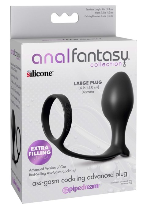 Cockring Advanced Plug Black Pipedream Cockring Advanced Plug Black Pipedream