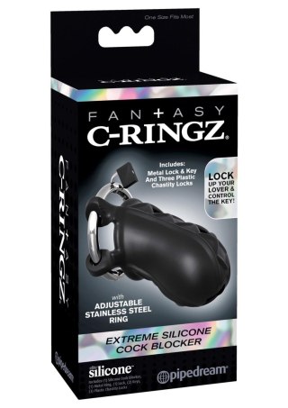Extreme Silicone Cock Blocker Black Pipedream
