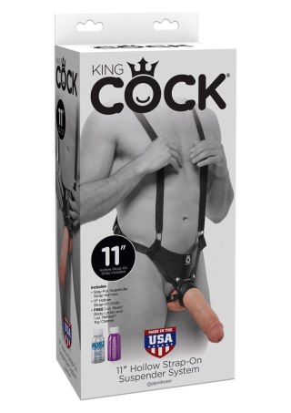 Hollow Strap On 11 Inch Light skin tone Pipedream