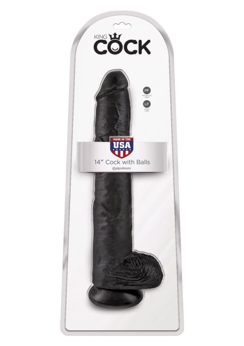 King Cock 14Inch With Balls Black Pipedream King Cock 14Inch With Balls Black Pipedream