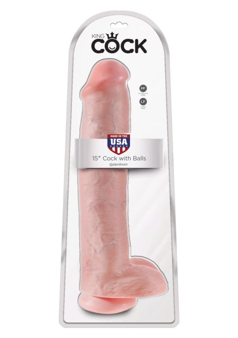 King Cock 15Inch With Balls Light skin tone Pipedream King Cock 15Inch With Balls Light skin tone Pipedream