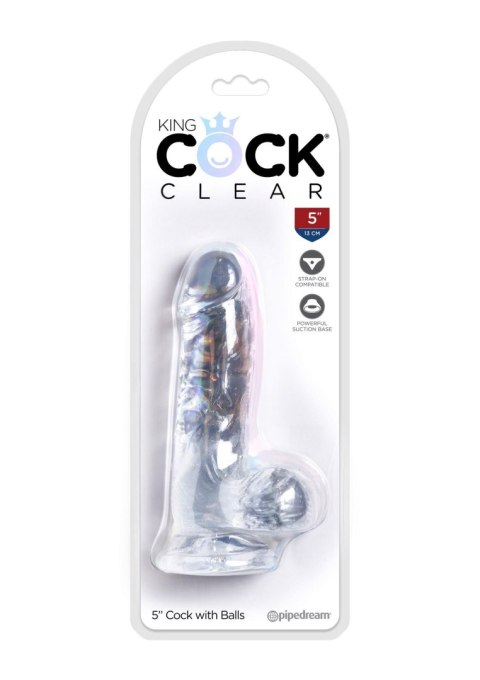 King Cock 5 Inch Cock w Balls Transparent Pipedream King Cock 5 Inch Cock w Balls Transparent Pipedream