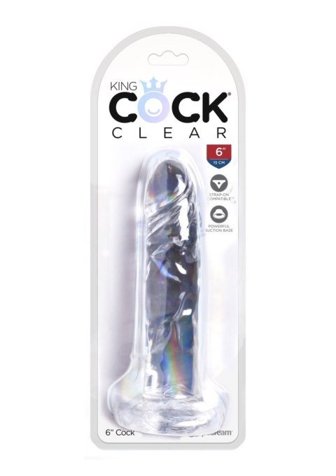 King Cock 6 Inch Cock Transparent Pipedream King Cock 6 Inch Cock Transparent Pipedream