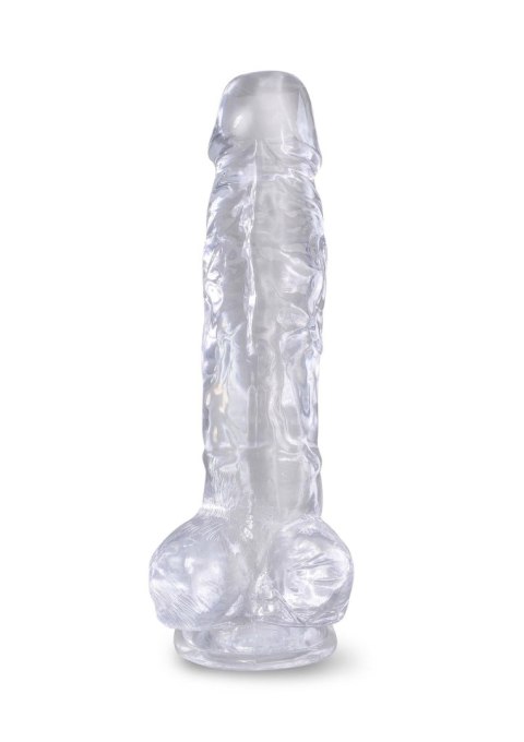 King Cock 8 Inch Cock w Balls Transparent Pipedream King Cock 8 Inch Cock w Balls Transparent Pipedream