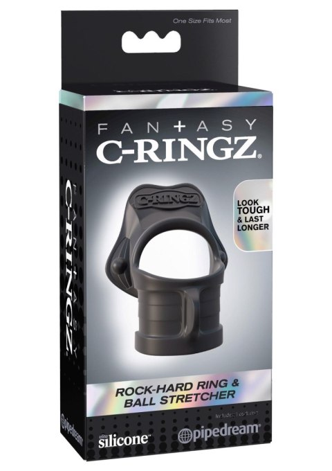 Rock Hard Ring & Stretcher Black Pipedream Rock Hard Ring & Stretcher Black Pipedream