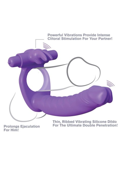 Silicone Double Pene Rabbit Purple Pipedream Silicone Double Pene Rabbit Purple Pipedream