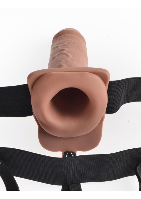 7inch Hollow Strap On Remote Caramel skin tone Pipedream