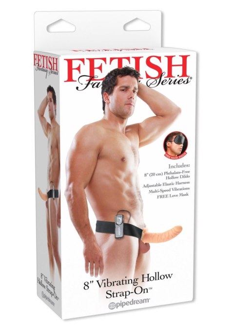 8 Inch Vibr. Hollow Strap-On Light skin tone Pipedream 8 Inch Vibr. Hollow Strap-On Light skin tone Pipedream