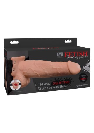 9in Hollow Squirting Strap On Light skin tone Pipedream