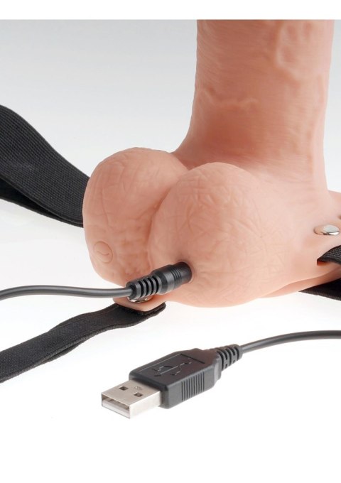 9inch Hollow Recharge Strap On Light skin tone Pipedream 9inch Hollow Recharge Strap On Light skin tone Pipedream