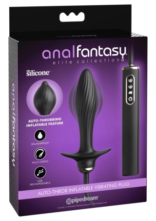 Auto Throb Inflatable Plug Black Pipedream