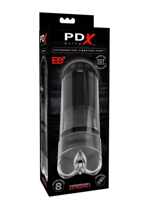 Extender Vibrating Penis Pump Transparent Pipedream Extender Vibrating Penis Pump Transparent Pipedream