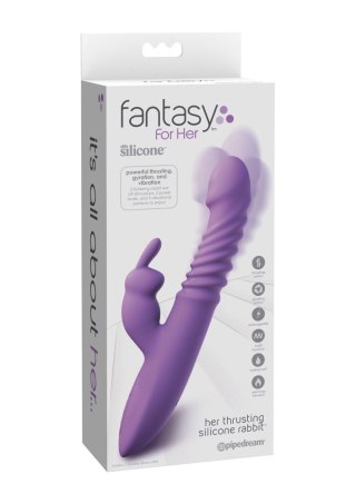 Her Thrusting Silicone Rabbit Purple Pipedream