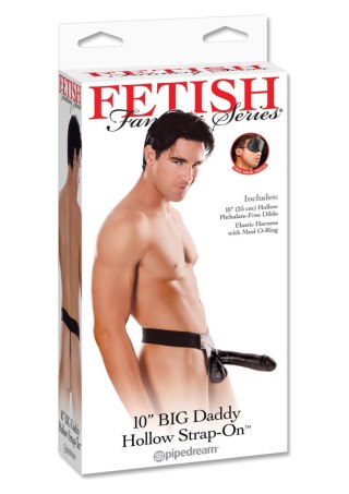 Hollow 10 Inch Strap-on Black Pipedream