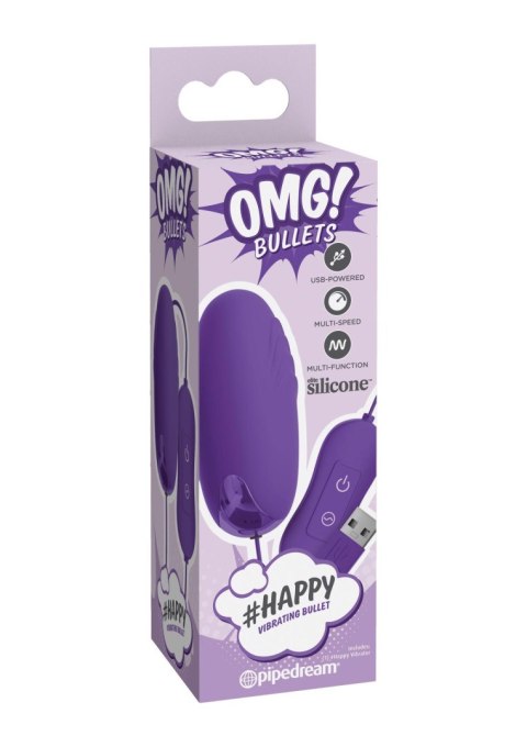 OMG Happy Vibrating Bullet Purple Pipedream OMG Happy Vibrating Bullet Purple Pipedream
