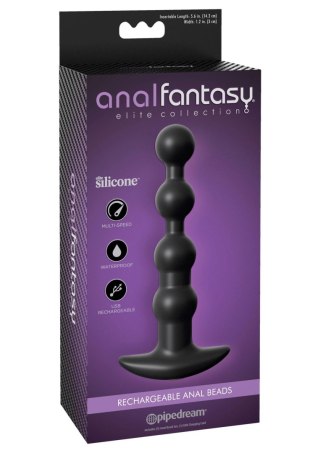 Rechargeable Anal Beads Black Pipedream