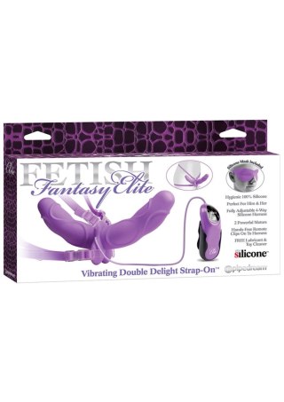 Vibr. Double Delight Strap-On Purple Pipedream