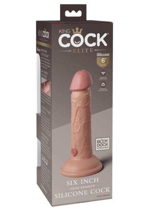 6 Inch 2Density Silicone Cock Light skin tone Pipedream