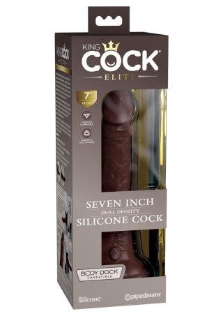 7 Inch 2Density Silicone Cock Brown skin tone Pipedream