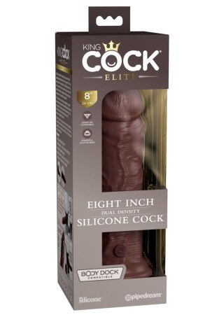 8 Inch 2Density Silicone Cock Brown skin tone Pipedream