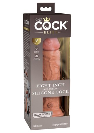 8 Inch 2Density Silicone Cock Caramel skin tone Pipedream