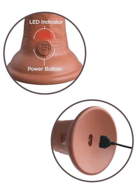 8 Inch 2Density Vibrating Cock Caramel skin tone Pipedream