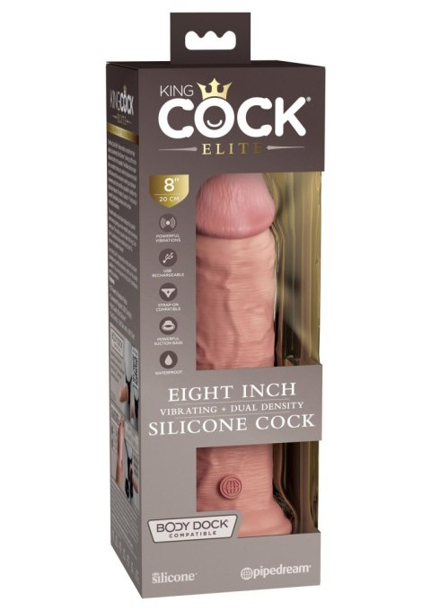 8 Inch 2Density Vibrating Cock Light skin tone Pipedream