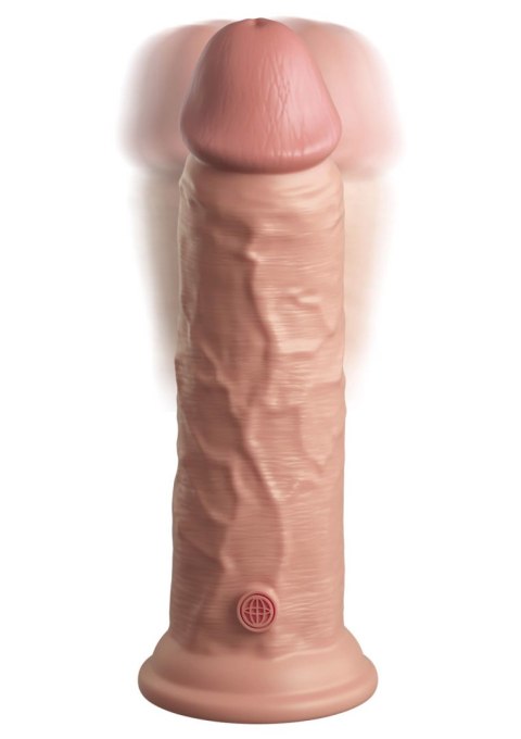 8 Inch 2Density Vibrating Cock Light skin tone Pipedream