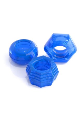 Deluxe Cock Ring Set Blue Pipedream