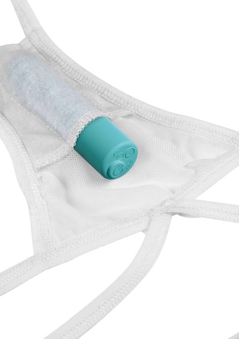 Remote Bow-Tie G-String OS White Pipedream