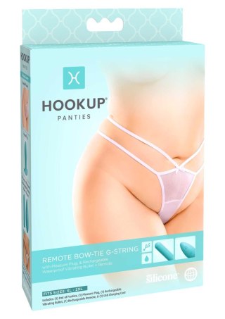 Remote Bow-Tie G-String +Size White Pipedream