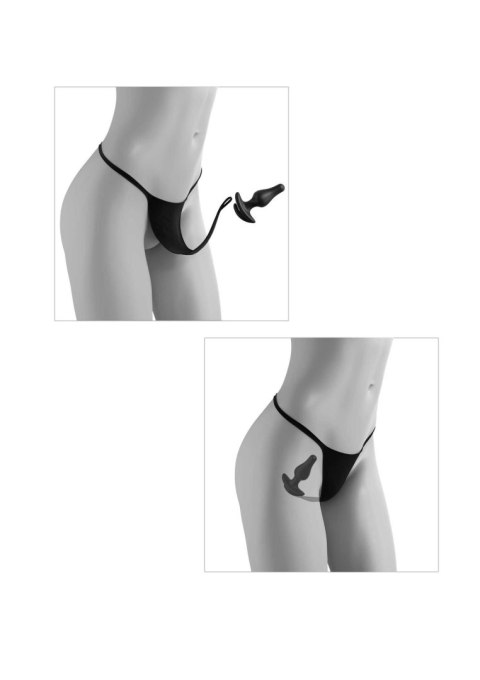 Remote Bowtie Bikini +Size Black Pipedream