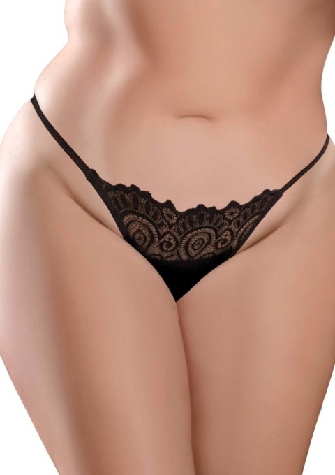 Remote Lace Peek-a-Boo +Size Black Pipedream