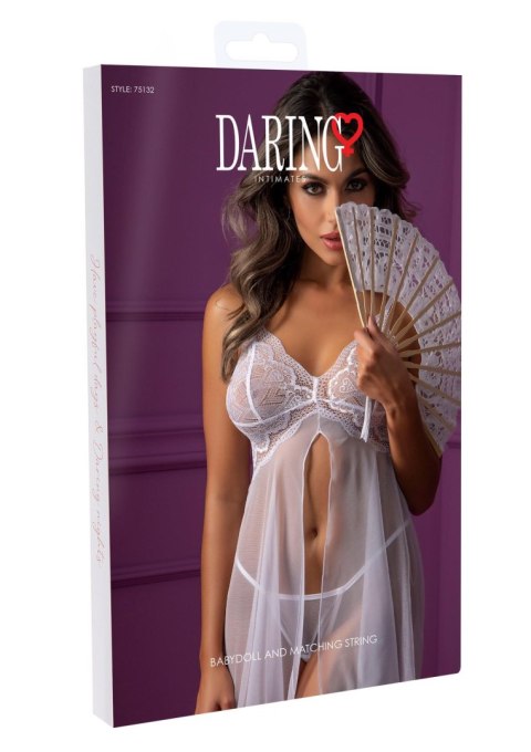 Babydoll and matching String White Daring Intimates
